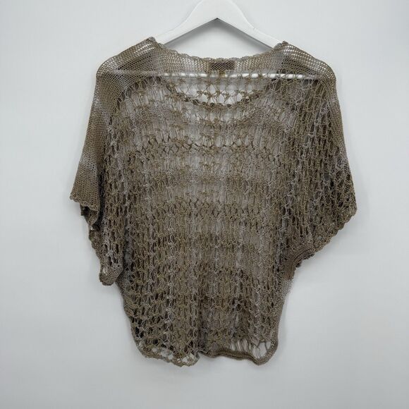 Democracy Sheer Crochet Knit Coastal Top Coastal Size Medium Boho - Picture 7 of 7